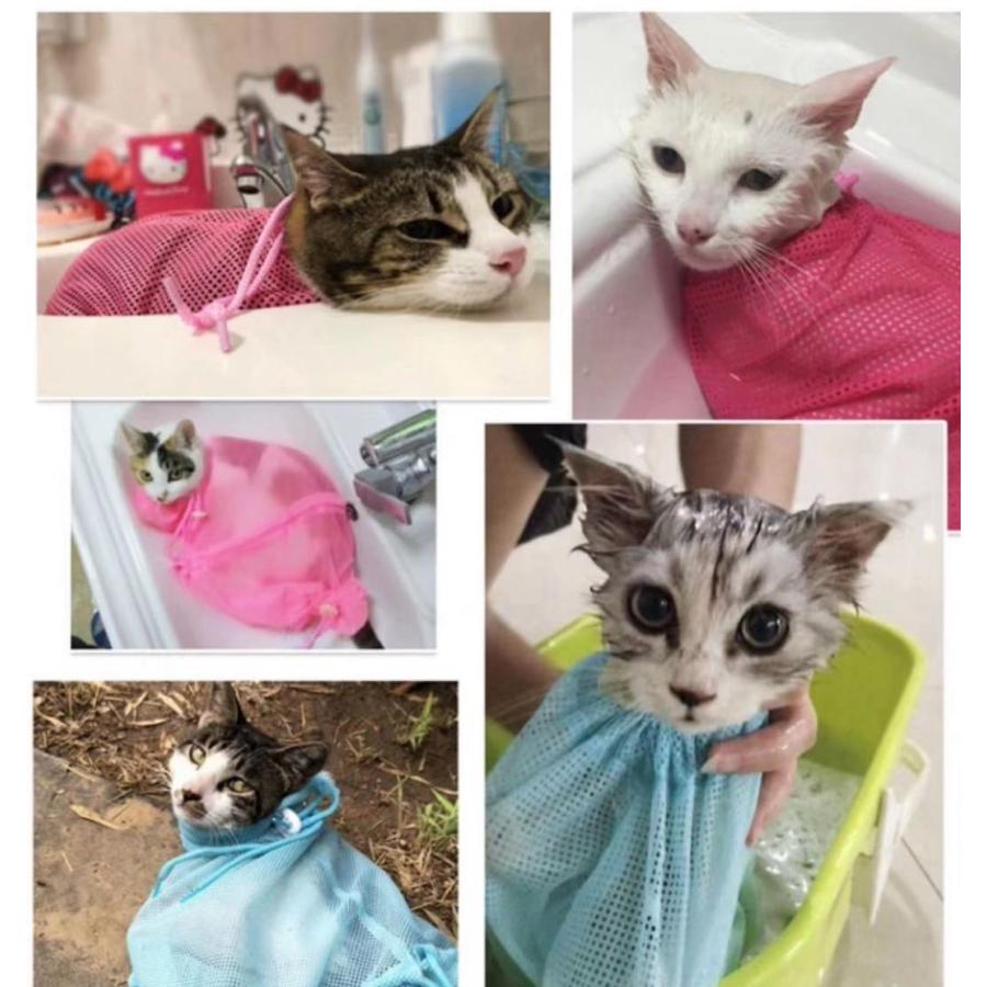 猫用みのむし袋 脱走防止 お風呂 猫用ネット 猫 シャンプー 爪切り 耳掃除 Aタイプ Nekominomushi Ycストア 通販 Yahoo ショッピング