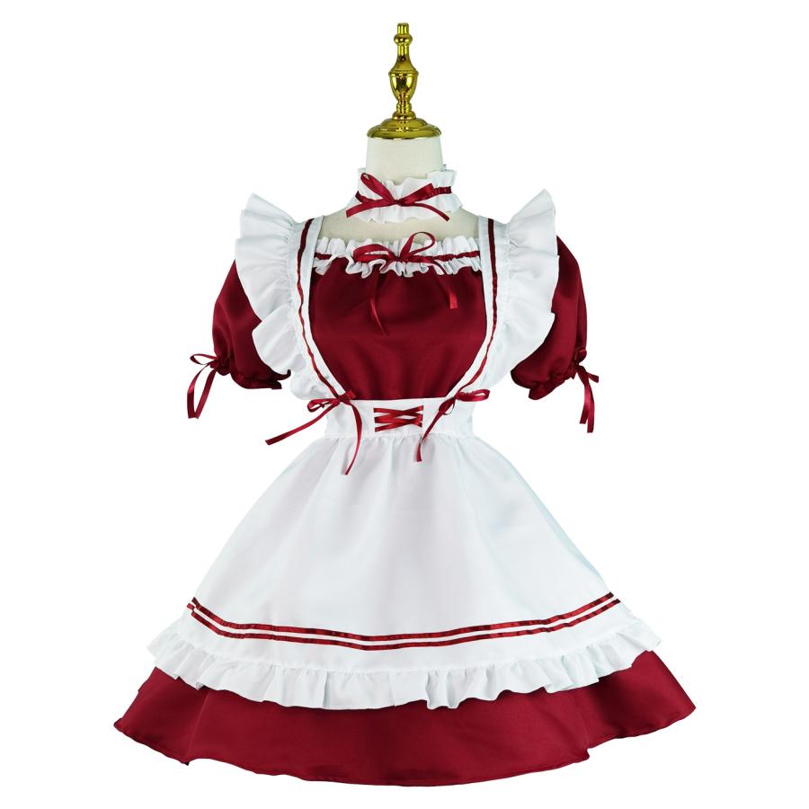 メイド服 5XL 6L 大きいサイズ メイド コスプレ ロリータ服 女性