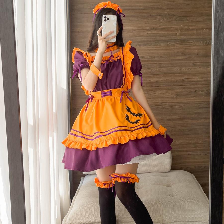 メイド服 大きいサイズ 5XL 6L ロリータ服 女性 メイド コスプレ