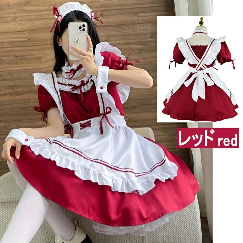 メイド服 5XL 6L 大きいサイズ メイド コスプレ ロリータ服 女性