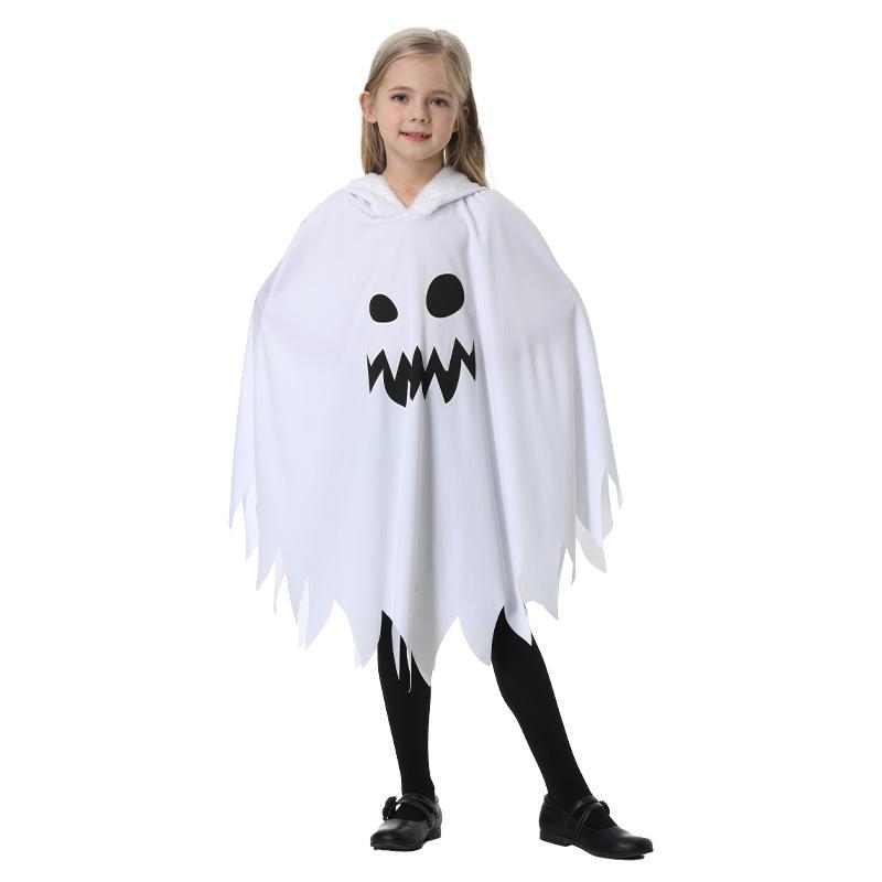 子ども フード付き おばけポンチョ ハロウィン 仮装 男の子 女の子 ハロウィン衣装 男の子 女の子 お化けポンチョ 蛍光効果 ハロウィン