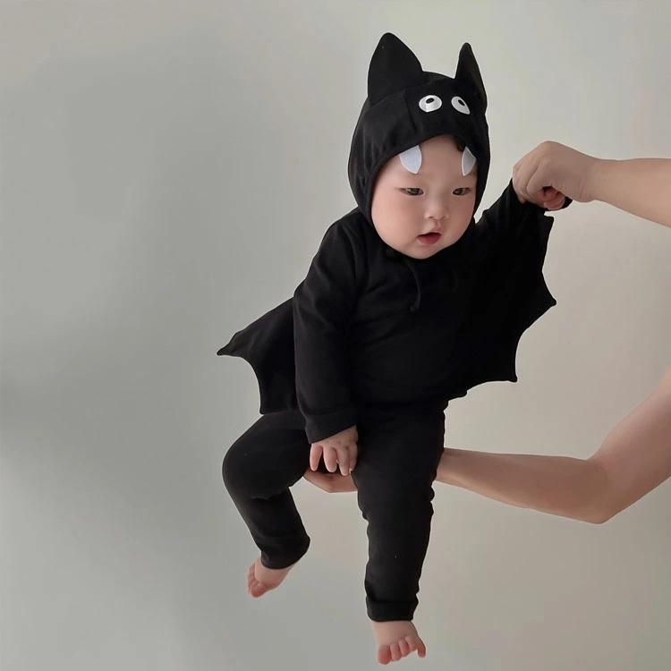 【値下げ・現品限り】 コウモリ ロンパース 着ぐるみ オムツ おむつ 衣装 ハロウィン コスプレ ベビー コウモリ 蝙蝠 こうもり 着ぐるみ