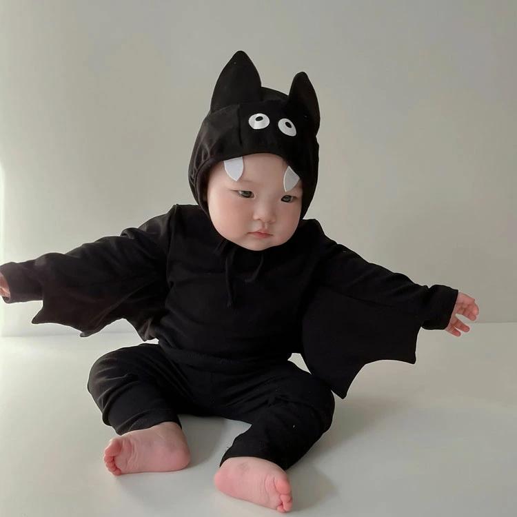 ハロウィン ベビー コウモリ 着ぐるみ ロンパース 衣装 3点セット 子供
