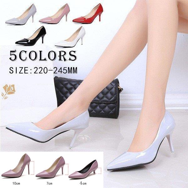 パンプス ハイヒール ピンヒール 結婚式 パーティー レディース 靴 美脚 脚長 おしゃれ 大きいサイズ 小さいサイズ ヒール高め エナメル 痛くない 歩きやすい Lady Y Cute 通販 Yahoo ショッピング