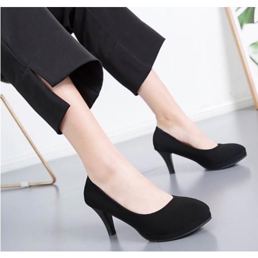 ビジネスパンプス スエード調 ブラック パンプス レディース 靴 22cm 26cm 春 夏 秋 冬 ローヒール リクルート フォーマル 入学式 入園式 結婚式 大きいサイズ Lady 1 Y Cute 通販 Yahoo ショッピング