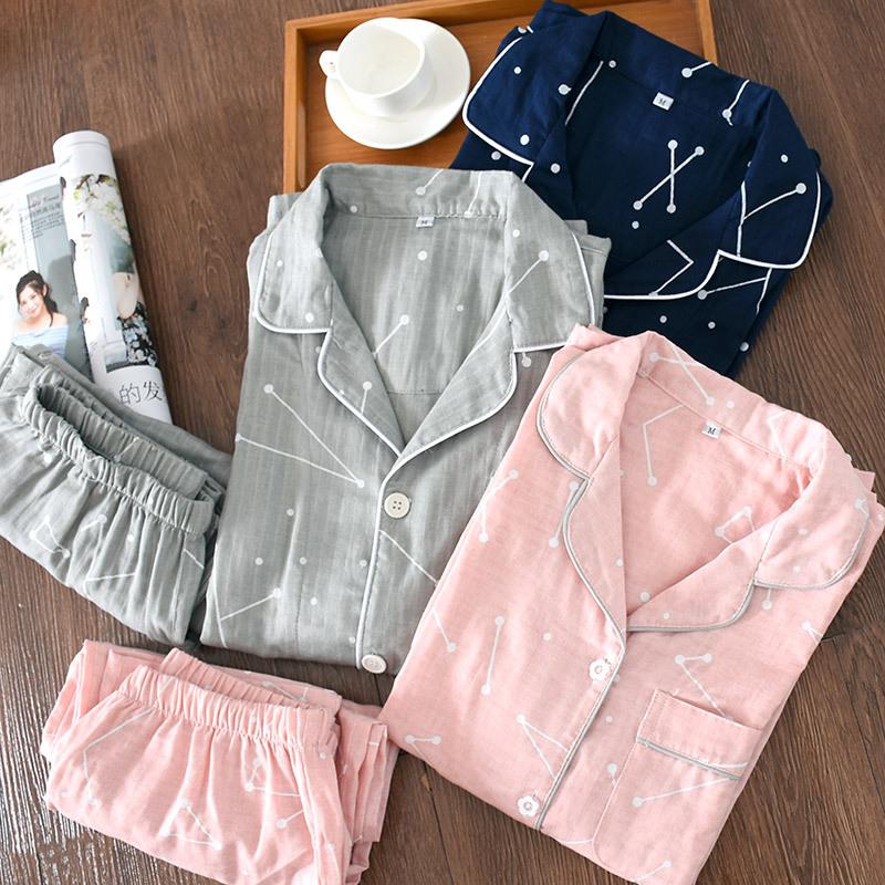 パジャマ レディース メンズ カップルパジャマ 長袖 パジャマ 前開き ガーゼパジャマ ダブルガーゼ ロングパンツ シャツ 可愛い ルームウエア 部屋着 寝巻き Lady0006 Y Cute 通販 Yahoo ショッピング