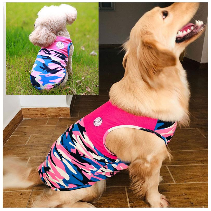 犬服 シャツ 大型犬 夏 クール 迷彩 ひんやり メッシュ クールベスト