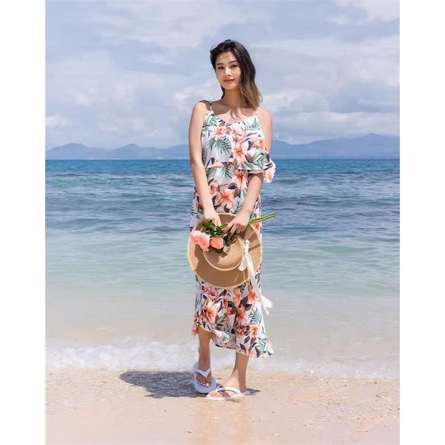 親子コーデ アロハ シャツ ワンピース 花柄 兄妹 姉妹お揃いコーデ 夏