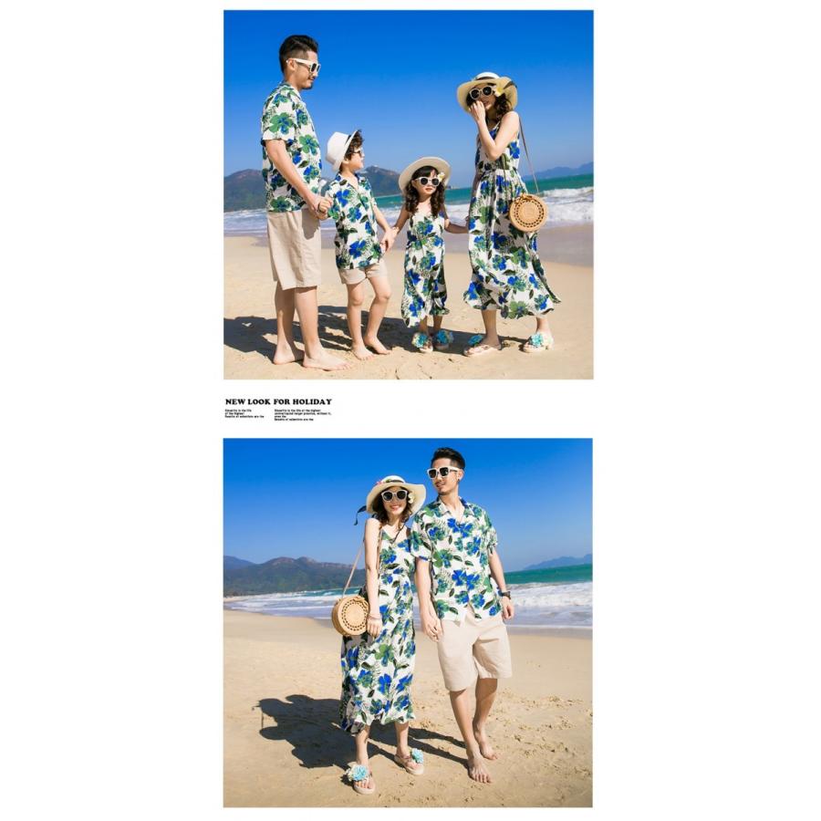 親子 ペアルック アロハシャツ メンズ キッズ 親子 リンク コーデ 親子お揃い 母の日 親子ペア カップル服 花柄リゾートワンピース 上下セットアップ 夏 海 Qz Y Cute 通販 Yahoo ショッピング