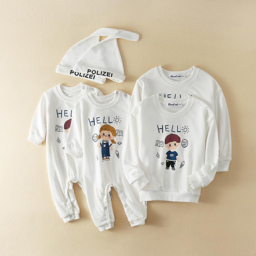 価格 親子ペアルック ベビー 家族写真 お揃いコーデ 親子コーデ 赤ちゃん トレーナー 無地 カバーオール ロンパース 家族お揃い 長袖 親子お揃い 子供服 出産祝い 7sbbagg5cbd3a2ao P1ai