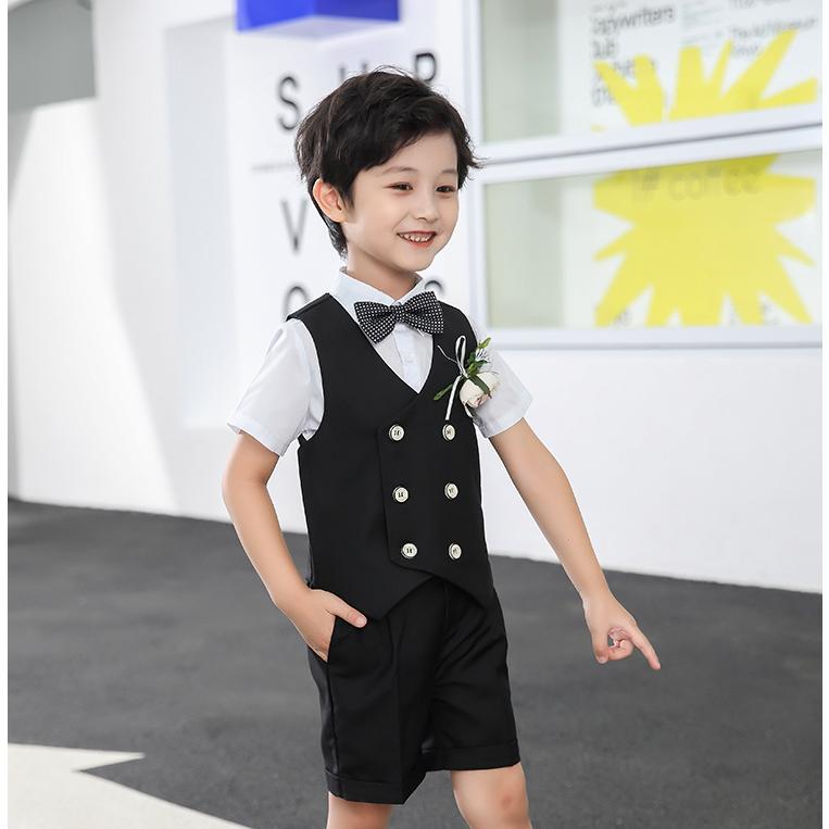 卒業式 小学生 男子 スーツ 男の子スーツ 子供 夏 半袖 シャツ 5点 