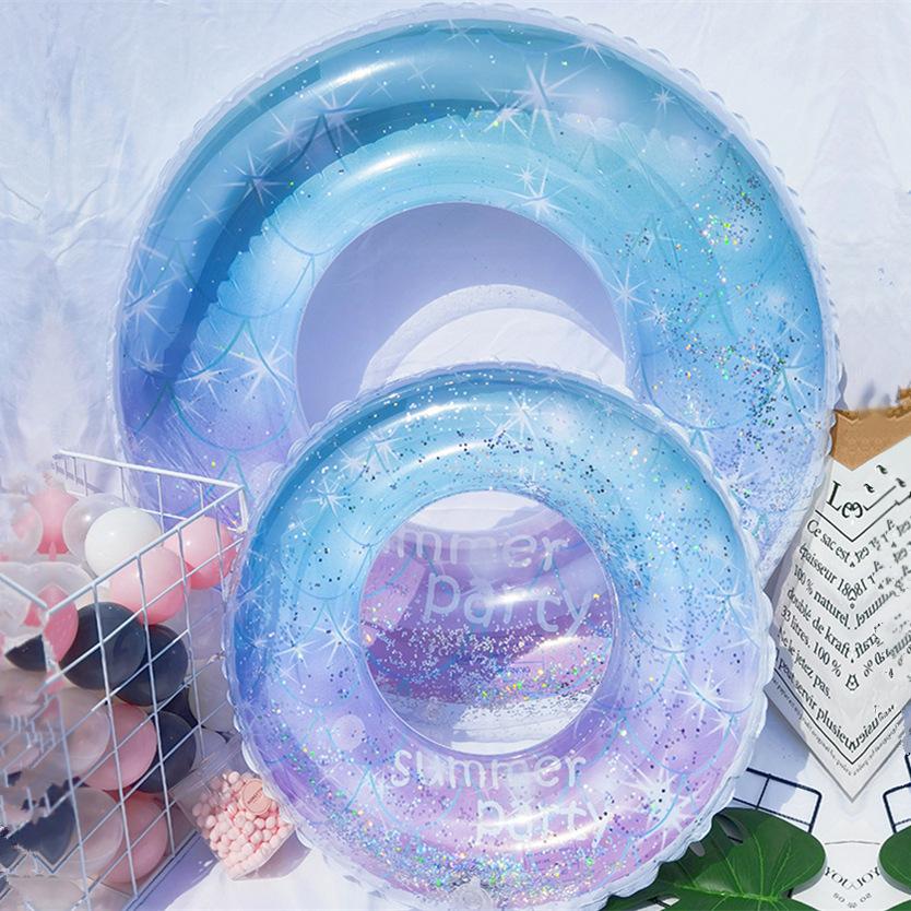 夏の定番かわいい浮き輪 浮き輪 子供用 大人用 ラメ入り フロート かわいい キラキラ ブルー 男の子 女の子 兼用 60 70 80 90 100 Yq Y Cute 通販 Yahoo ショッピング