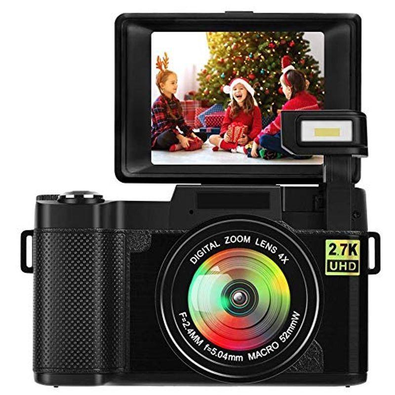 上等 デジカメ デジタルカメラ YouTubeカメラ 24.0 MP 2.7K FULL HD 180度回転スクリーン 連続ショット初心者 学生 
