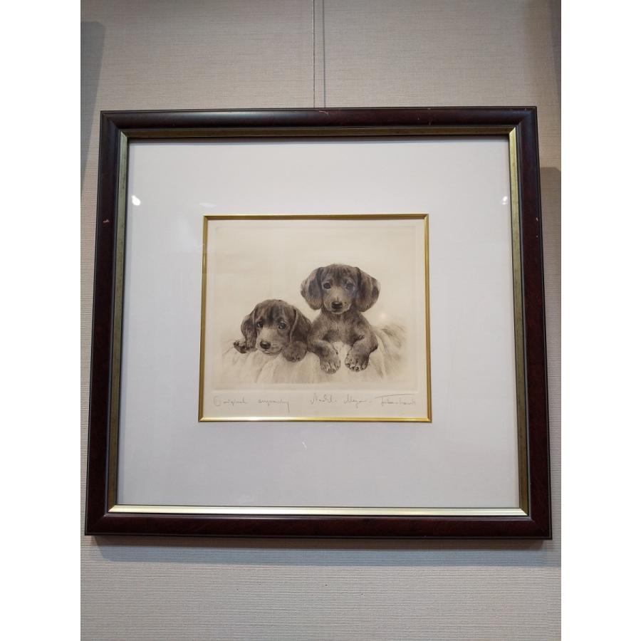 在庫あり 即納 銅版画 メイヤー エバハート ダックスフントの子犬 エッチング 在庫一掃 Atempletonphoto Com