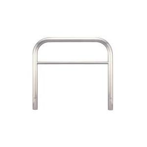 YAW6L15-K カネソウ(KANESO) 車止め アーチ型 横バー付 ステンレス製 固定式