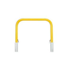 YB6L7-DL カネソウ(KANESO) 車止め アーチ型 スチール製 焼付塗装 脱着式　スチール製蓋 鍵付