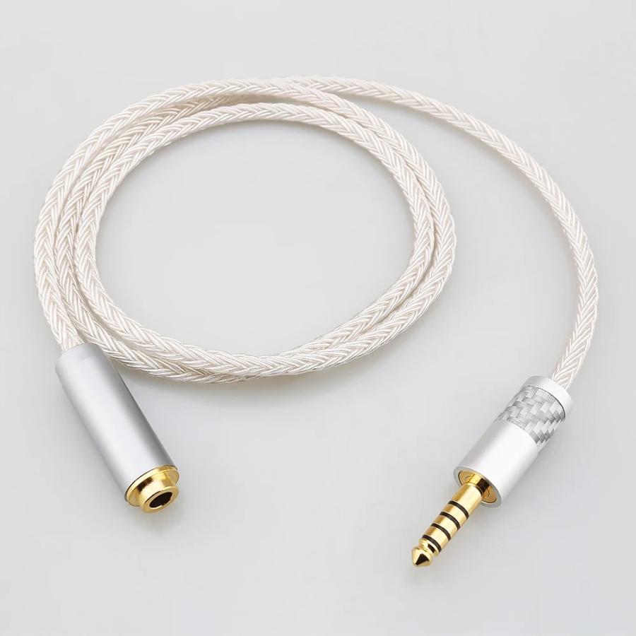 ヘッドホンケーブル16芯純銀3.5m×2 xlr HIFIオーディオ延長ケーブル 16芯7N OCC銀メッキ銅 XLR・2.5mm 4.4mm5