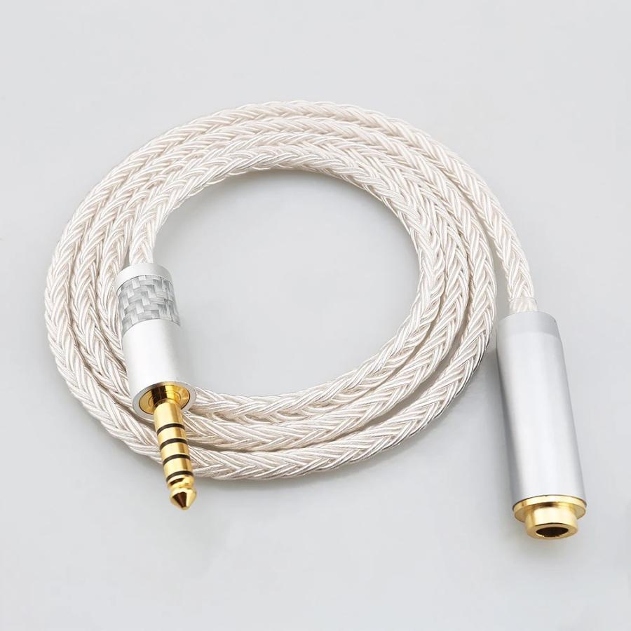 HIFIオーディオ延長ケーブル 16芯7N OCC銀メッキ銅 XLR・2.5mm 4.4mm5