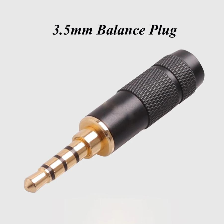 スピコン端子8芯7N純銀メッキ銅 バランス接続 ヘッドホンリケーブル Preffair 3.5mm 4 Pole / 1.25m