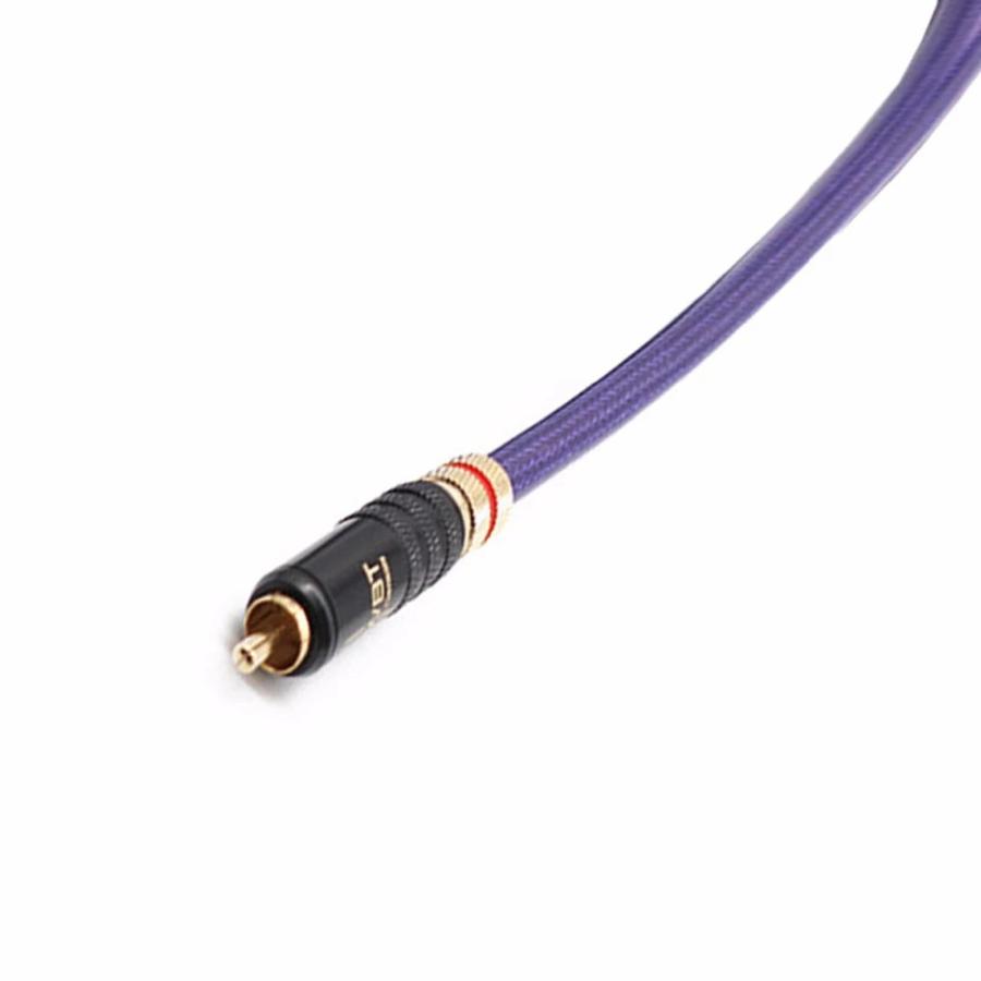 デジタルコアキシャルRCAケーブル 75Ω 8mm外径 純銅銀メッキ導体