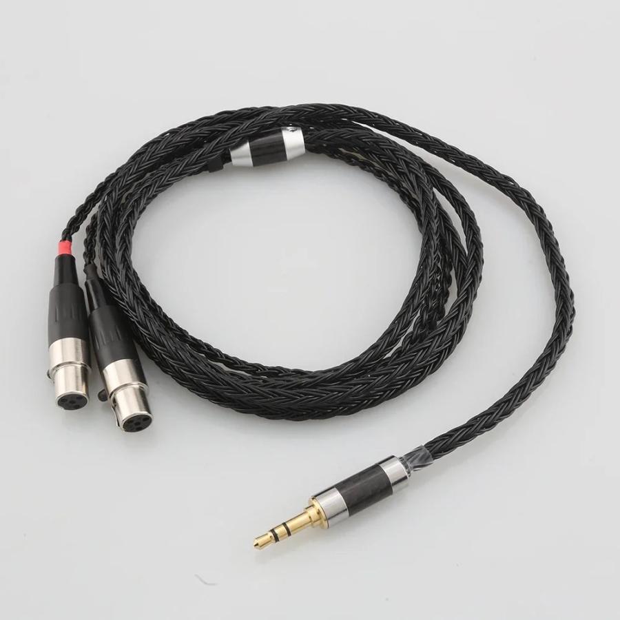16芯7N OCCバランスケーブル Audeze LCD-2/3/X/XC/4z/MX4 3.5mm 3 極