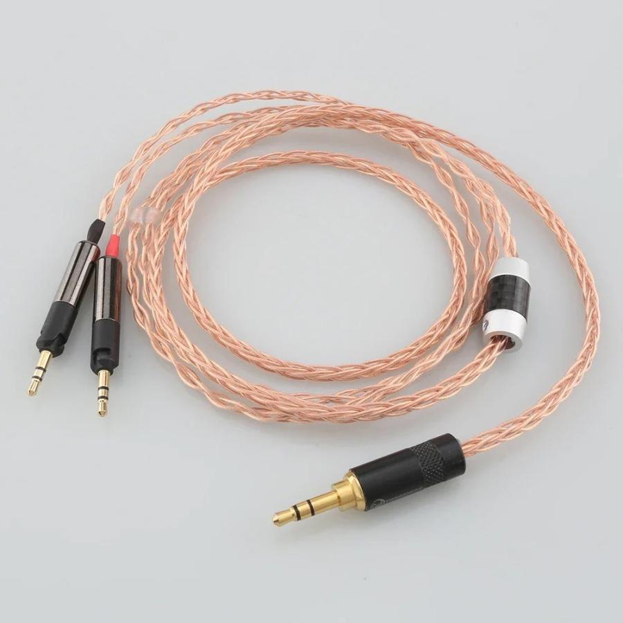 HIFI DIY 7n 単結晶銅ヘッドフォンアップグレード交換ケーブル ATH-R70X R70X ヘッドフォン用 【1m】 |  | 01