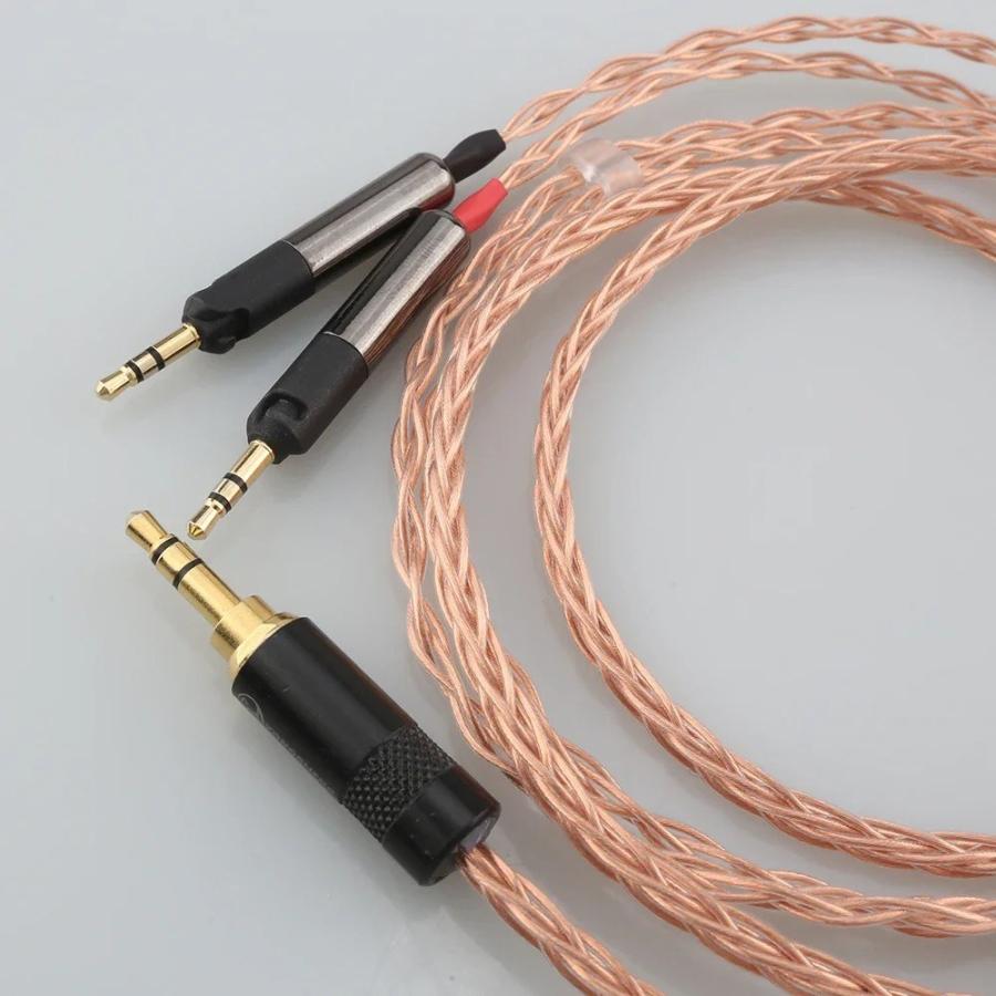 HIFI DIY 7n 単結晶銅ヘッドフォンアップグレード交換ケーブル ATH-R70X R70X ヘッドフォン用 【1m】 |  | 02