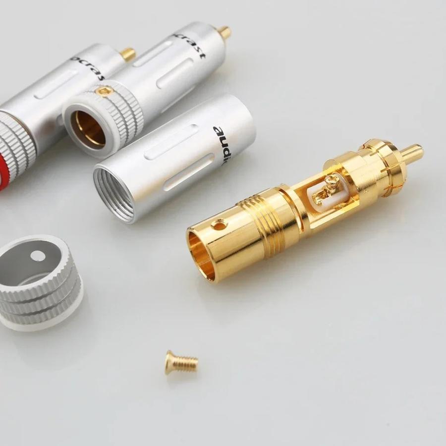 Audiocrast ハイエンド真鍮金メッキ RCA コネクタ 9mm DIY オーディオ