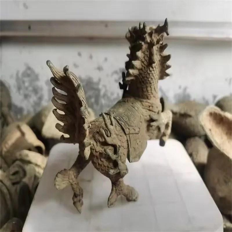 青銅製 キリン 置物 中国風 古風 装飾 インテリア 神獣 瑞獣 銅像 鎮座