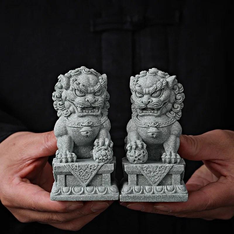 砂岩製キリンマスコット彫刻と置物 中国の特徴的な動物 ホームルーム