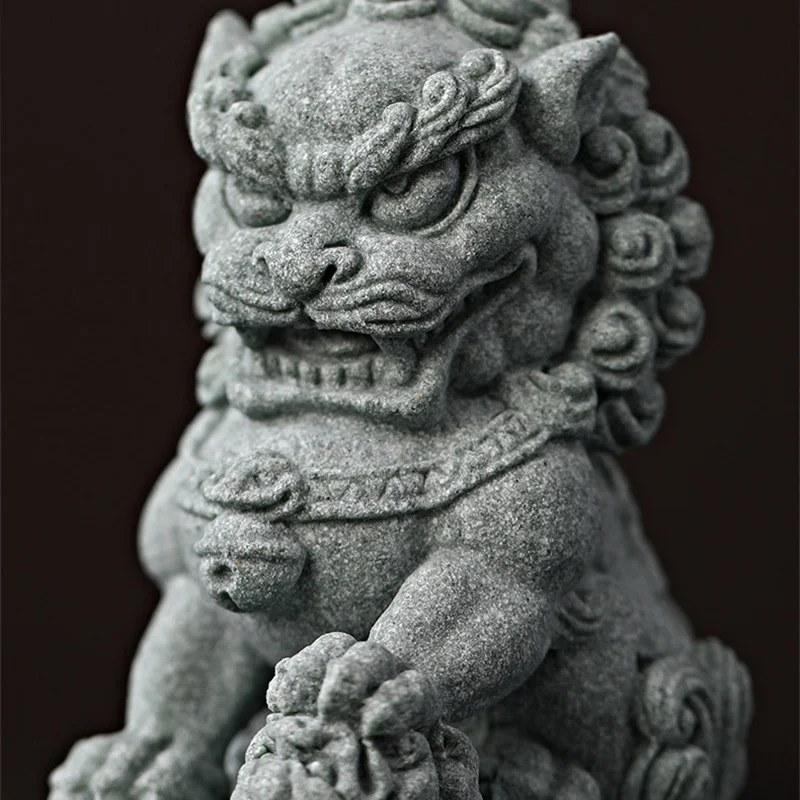 砂岩製キリンマスコット彫刻と置物 中国の特徴的な動物 ホームルーム