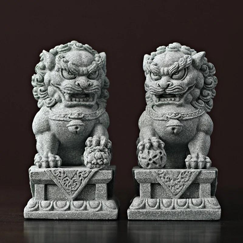 砂岩製キリンマスコット彫刻と置物 中国の特徴的な動物 ホームルーム