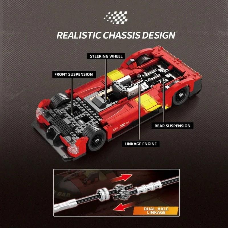 約1370ピース 紅色スーパーカー模型 レゴ互換ブロック 知育玩具 18歳
