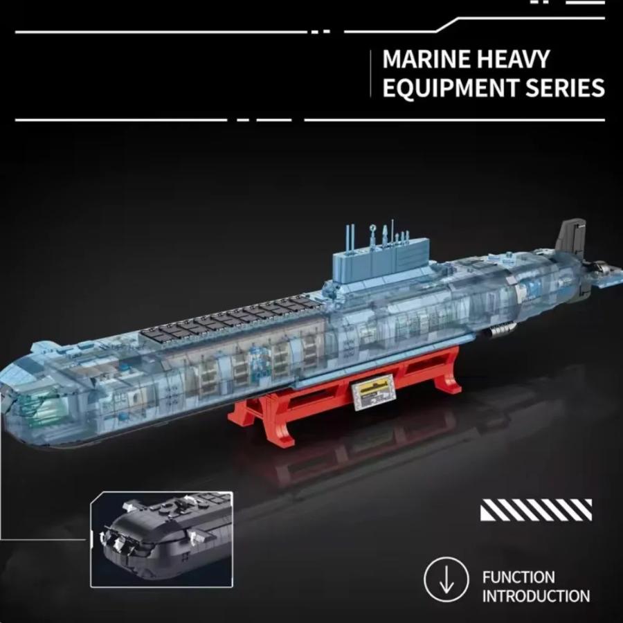 軍事技術タイプ941原子力潜水艦宇宙船組み立てブロック、フィギュア