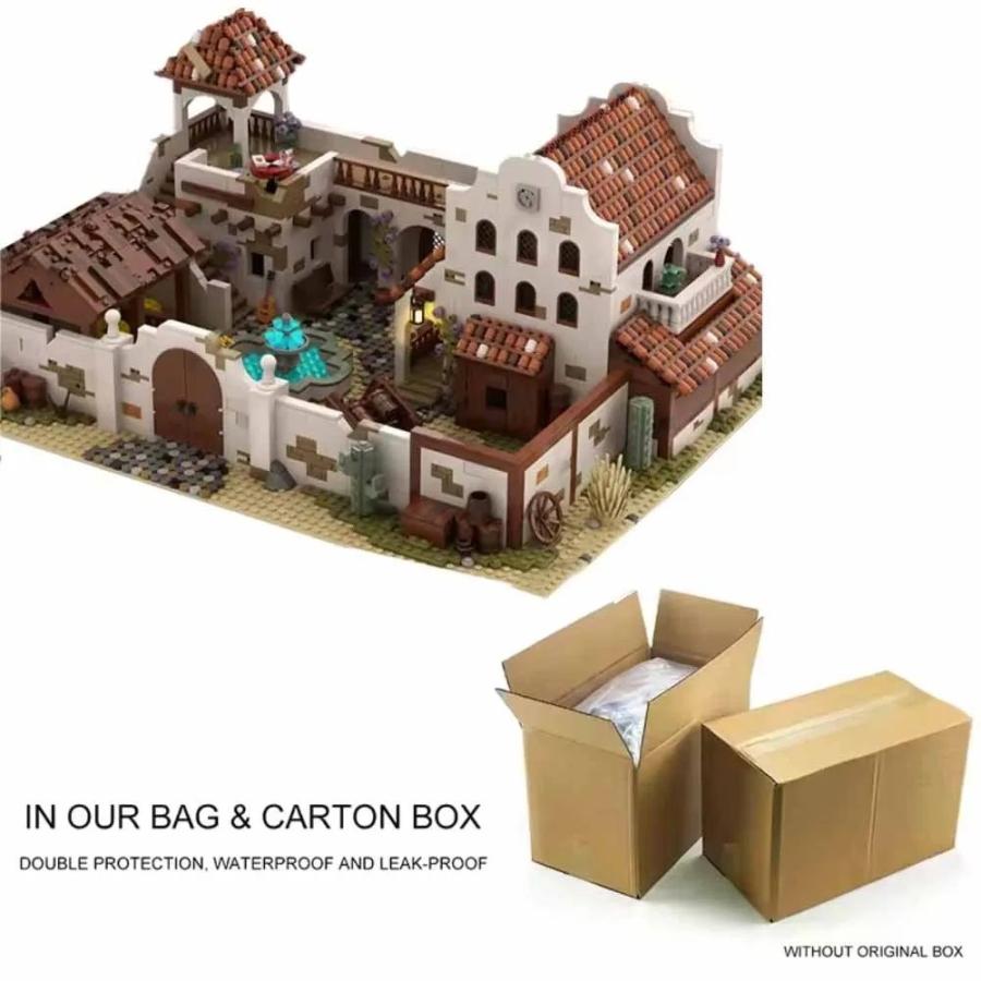 3583ピース シティ ホットセール ストリートビュー MOC オールドタウン メキシカンヴィラ モデル DIY 創造的なアイデア 子供のおもちゃ 組み立てパズル_5