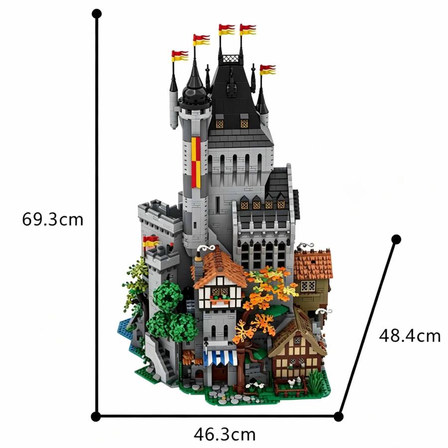クリエイティブ中世ストリートビュー ライオン騎士団の高塔 MOC-189082 DIYおもちゃ組み立てパズル 誕生日プレゼント 大人向けクリスマス 9691ピース_5