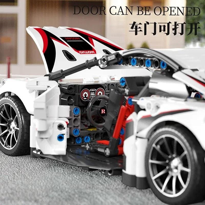 リモートコントロールカー,ビルディングブロック,収集可能な車のおもちゃキット,高速車用の技術的なアプリによるリモートコントロールスポーツセット 大人向けの画像