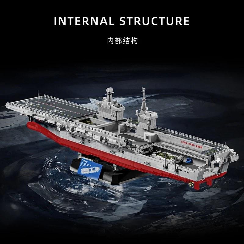 4526ピース ミリタリーシリーズ タイプ076 水陸両用強襲艦 組み立てブロックモデル クリエイティブディスプレイセット 四川省艦 男の子向けギフト 大人向け DIY_3