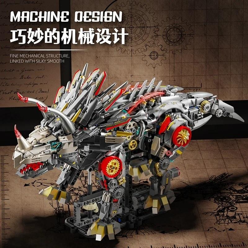 1688ピース メカニカルトライアングル恐竜 ビルディングブロック MOC NO.13105 モデル組み立て教育玩具 子供向け 大人向け DIY おもちゃ_2