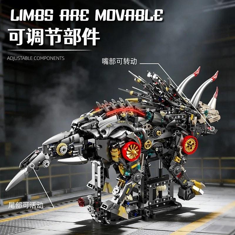 1688ピース メカニカルトライアングル恐竜 ビルディングブロック MOC NO.13105 モデル組み立て教育玩具 子供向け 大人向け DIY おもちゃ_3