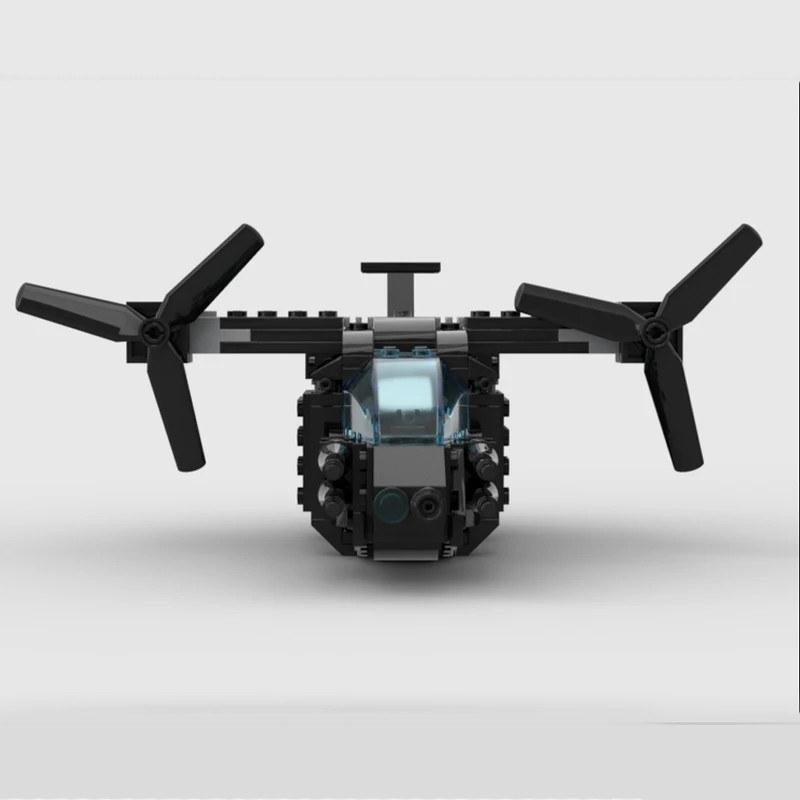 MOC-222891 シティガード ウルトラエージェント VTOL ヘリコプター 飛行機ビルディングブロックモデルレンガシティガード誕生日小粒子 187 個 大人向け DIYの画像