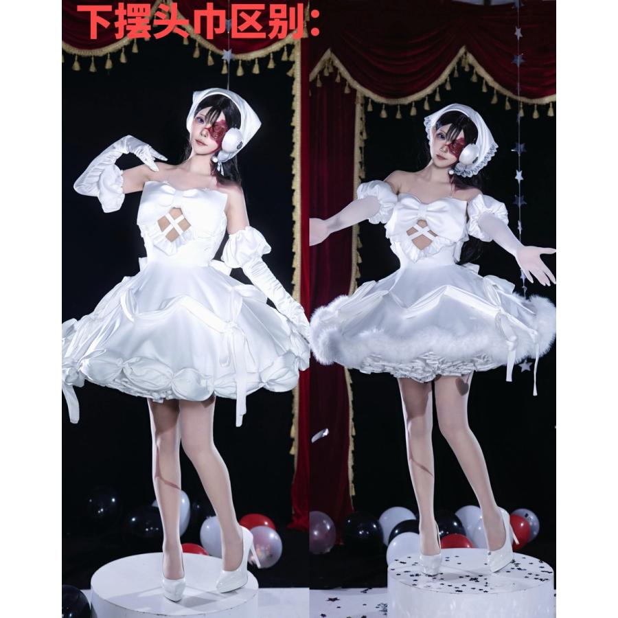 アニメゾンビステージ ミジ コスプレセット ピンクドレス ヘッドウェア