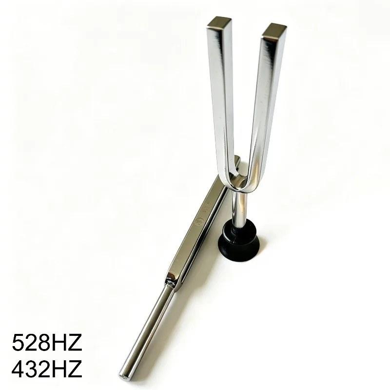 音叉セット 528Hz 432Hz 鋼製 サウンドヒーリング 瞑想 ヨガ用 保管箱