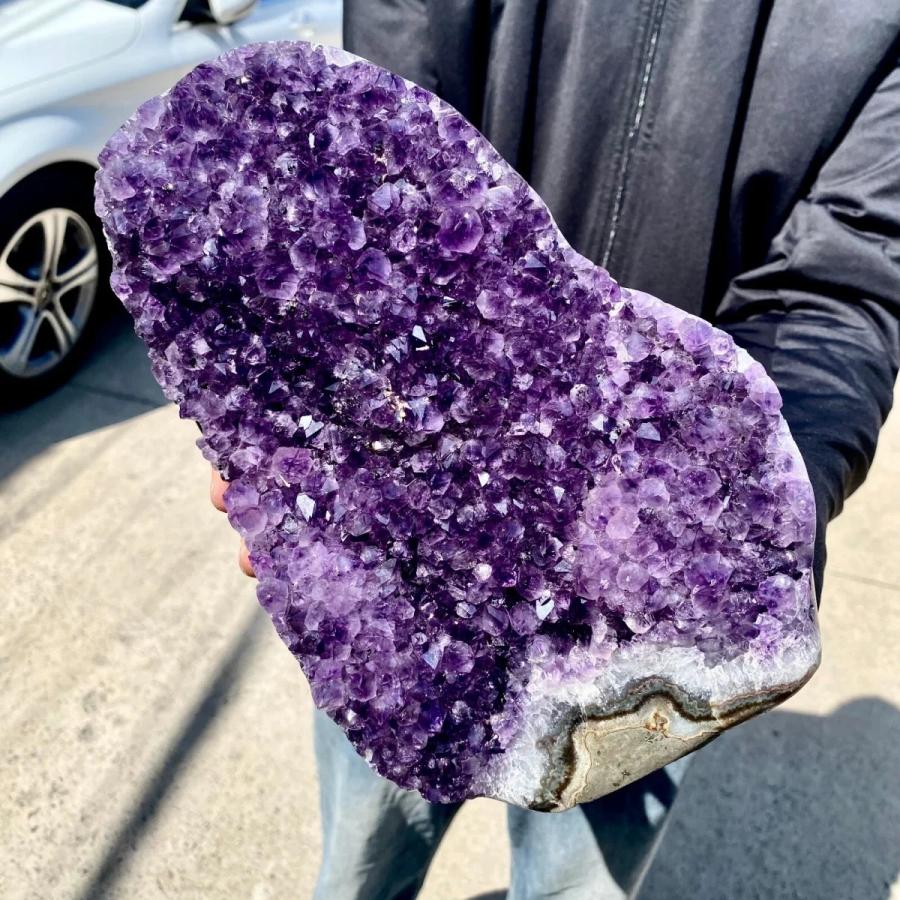アメジストクラスター 天然紫水晶 大型鉱物標本 500-600g : イーク