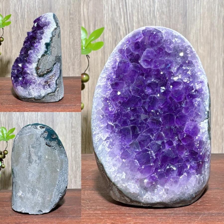 天然アメジストクラスター 原石形 パワーストーン 紫水晶 置物