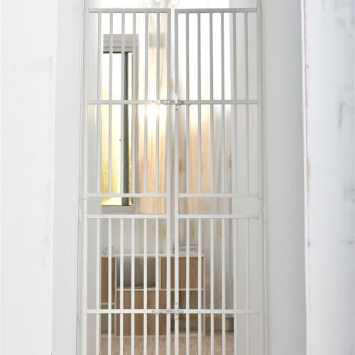 ペット ドア ケージ 留守番 保護 ネコ 脱走防止 柵 フェンス 脱走防止 猫用 多頭飼い 多頭 スチール ペットケージ 新生活 脱走防止