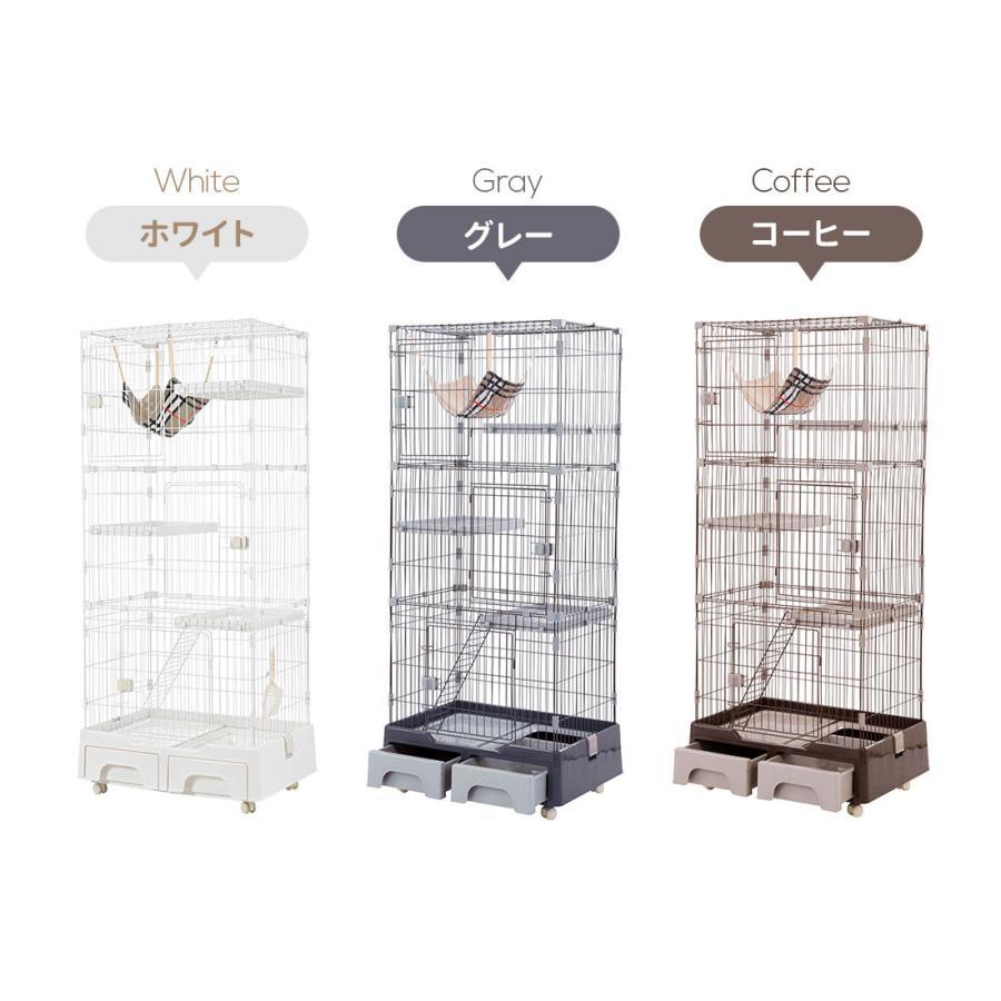 猫 ケージ 3段 キャットケージ 大型 おしゃれ キャットハウス ネコ ハウス 多段 留守番 保護 脱走防止 多頭飼い 多頭 