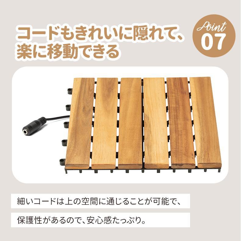 ウッドパネル 耐荷重1000kg/枚 天然木製 27枚セット 2.4平米用