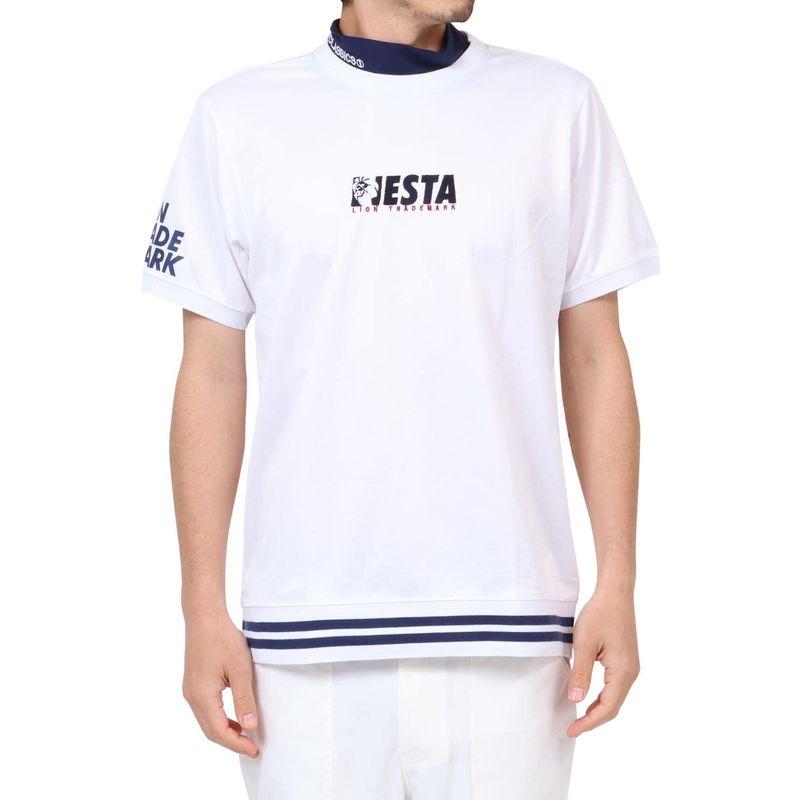ネスタ ゴルフ NESTA GOLF ドライ フェイクレイヤード ハイネック Tシャツ 222BB1000 ホワイト XXL