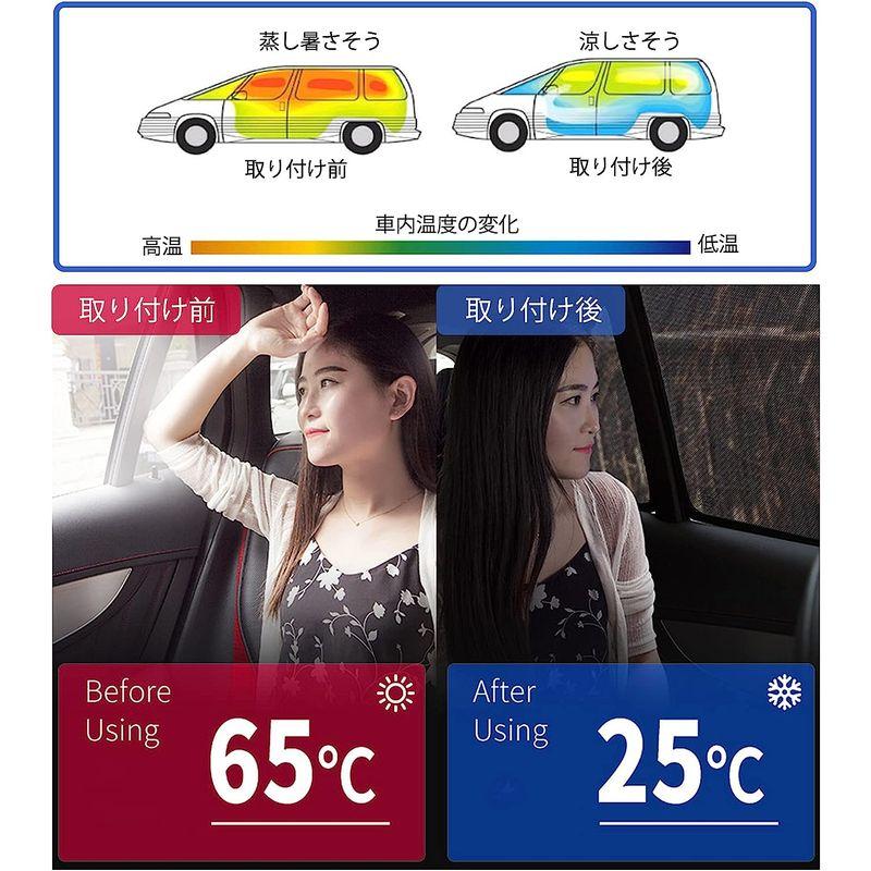 ruiya　新型　トヨタ　カローラクロス　サンシェード　専用　車窓日よけ　メッシュカーテン　車用サンシェード　サイドガラス用　遮光カーテン